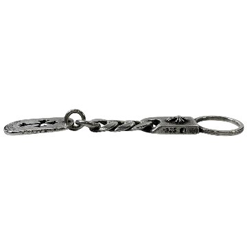 CHROME HEARTS クロムハーツ 青山限定 カットアウトクロス ドッグタグ キーリング チェーン キーホルダー の画像