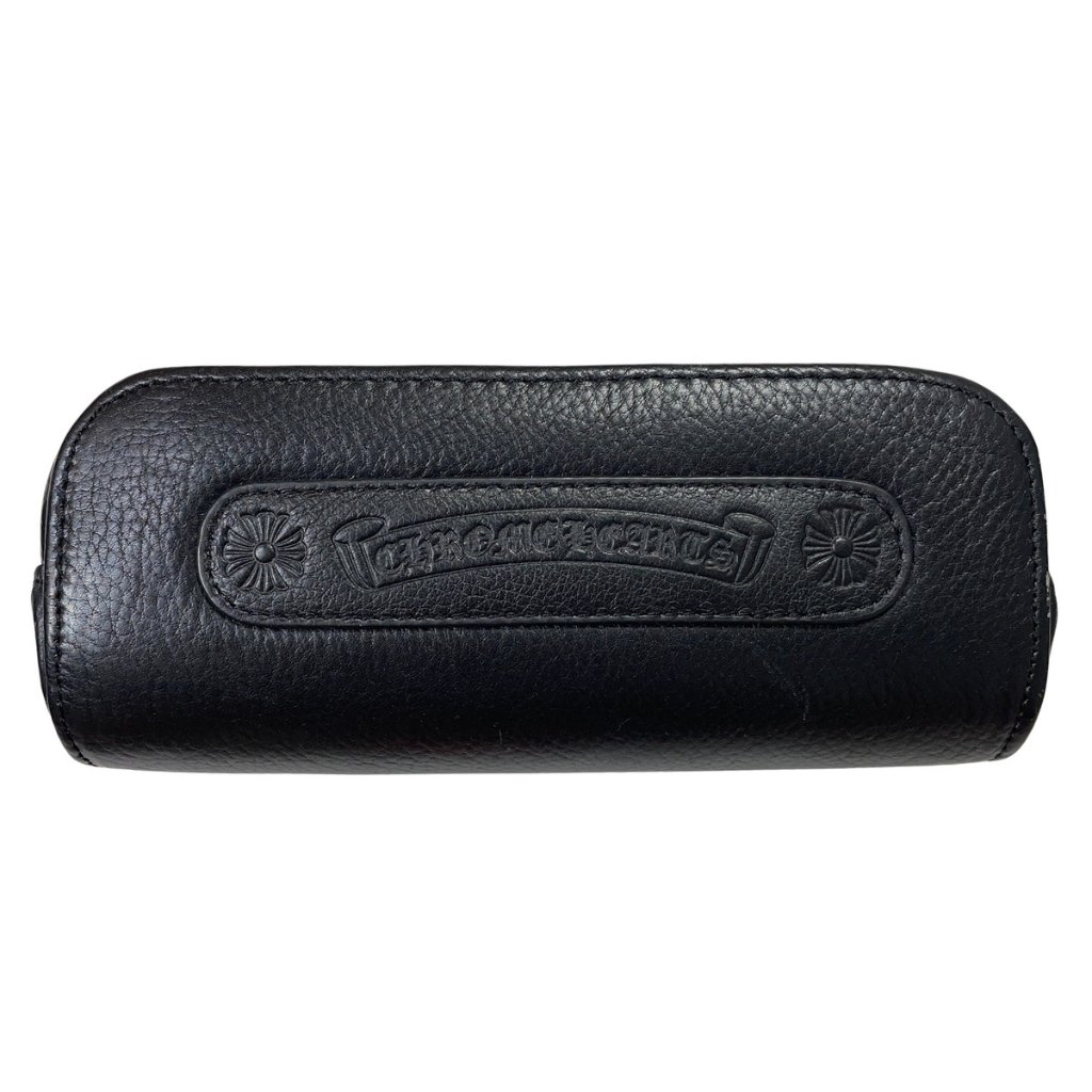 CHROME HEARTS クロムハーツ レザーケース メガネ 眼鏡 アイウェアケース ブラック 黒 の画像