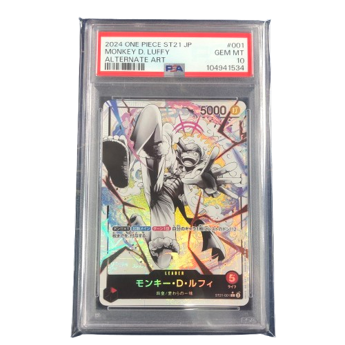【PSA10】モンキー・Ｄ・ルフィ L-P ST21-001の画像