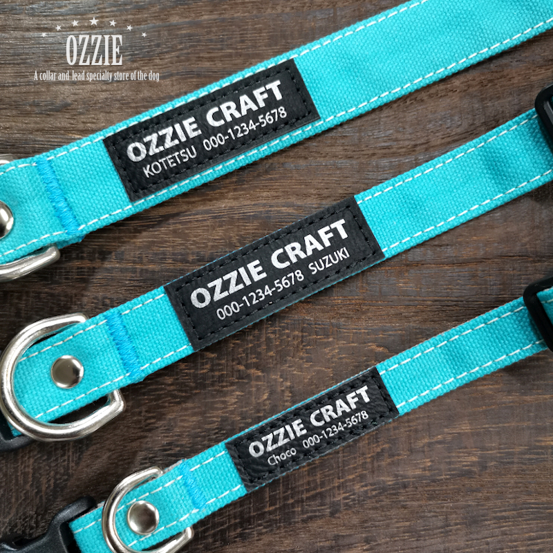 名入れ首輪 帆布 15mm/20mm/25mm 小型犬～大型犬/OZZIE CRAFT｜犬の首輪リード専門店【OZZIE】