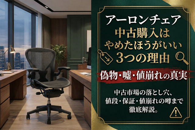 アーロンチェア中古購入はやめたほうがいい3つの理由｜偽物・嘘・値崩れの真実
