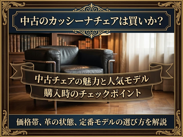 カッシーナ椅子の中古は買いか？名作モデルの値段相場・革の状態・選び方を解説