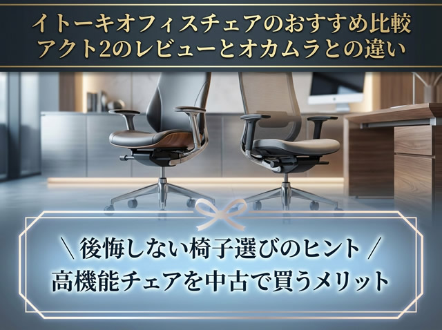 イトーキオフィスチェアおすすめ比較！アクト2の評判やオカムラとの違い・試座情報も