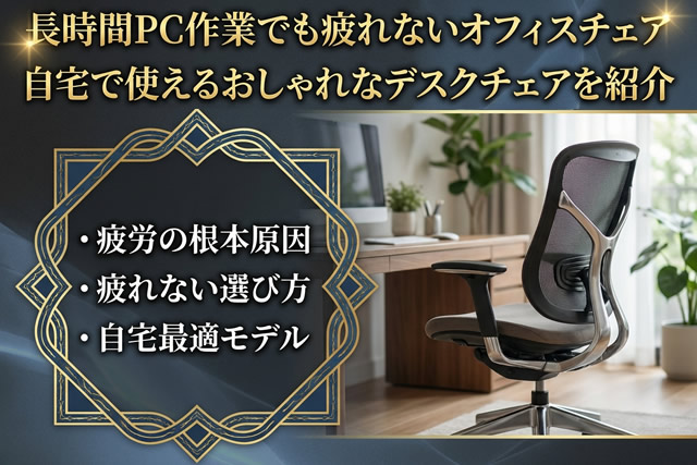 長時間パソコン作業でも疲れないオフィスチェア！自宅でおしゃれなデスクチェアを紹介