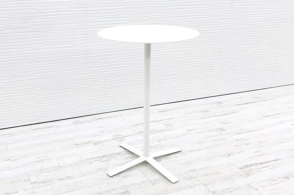 カッシーナ Cassina FLOW フローテーブル 丸テーブル ハイテーブル 中古テーブル ミーティングテーブル W720×D720×H1050 中古オフィス家具の画像