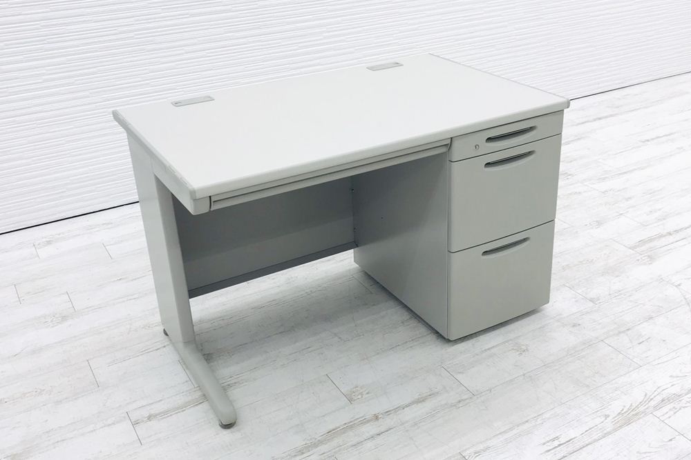 オカムラ 片袖机 3段袖 デスク SD 中古 W1100×D700×H700 事務机 オフィスデスク 中古オフィス家具の画像