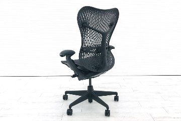 ハーマンミラー ミラチェア 中古チェア Herman Miller Mirra Chair メッシュ 事務椅子 中古オフィス家具 ブラック MR113AAM画像