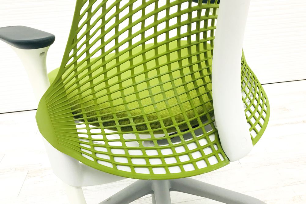 ハーマンミラー セイルチェア 中古 グリーン SAYL Chairs デザインチェア 中古オフィス家具の画像