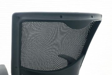 井上金庫 中古チェア 2017年製 クッション 背メッシュ 固定肘 ブラック 中古オフィス家具 中古チェア 事務椅子 OAチェア GSM-10画像