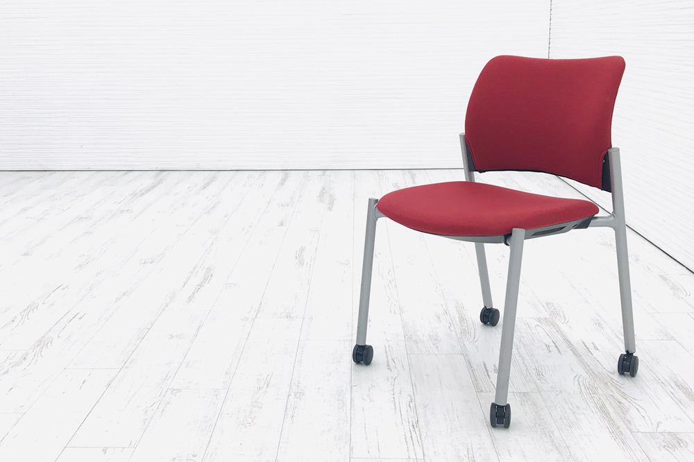 会議椅子 ミーティングチェア オカムラ 赤 | 中古オフィス家具専門店のオフィスアイデア