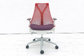 ハーマンミラー セイルチェア 中古 レッド パープル SAYL Chairs デザインチェア 中古オフィス家具画像
