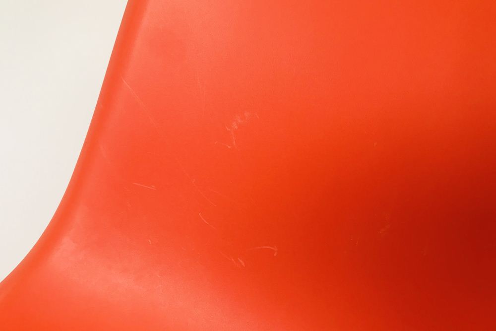 ヴィトラ イームズ イームズチェア Vitra Eames プラスチックサイドシェルチェア DSR クロームベース オレンジ画像
