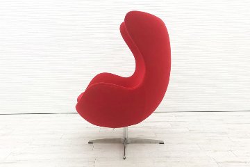 アルネヤコブセン エッグチェア Egg chair リプロダクト品 Arne Jacobsen デザインチェア 中古オフィス家具 レッド画像