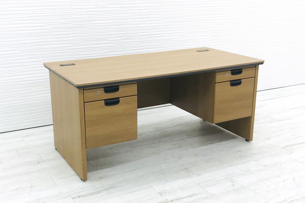 オカムラ 役員デスク DX-4N 両袖机 役員机 中古デスク 高級家具 エグゼクティブデスク 中古オフィス家具 DX051F-MM18の画像