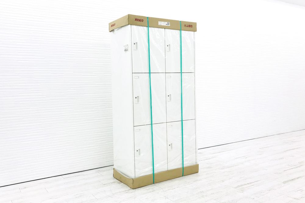 6人用ロッカー 中古 ロッカー 6人用 スチールロッカー スチール 未使用品 オカムラ FZシリーズ 中古オフィス家具 収納家具 4506FZ ZA75の画像