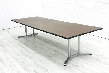 オカムラ ラティオⅡ 中古 会議テーブル 幅3200 ミーティングテーブル 会議机 中古オフィス家具 4L264D MR79 画像