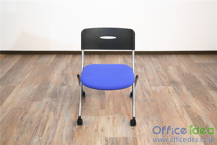 【4脚セット】ミーティングチェア スタッキングチェア 中古 井上金庫 パイプ椅子 中古オフィス家具 RMC-119画像