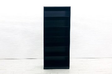 コクヨ エディア キャビネット オープン書庫 中古オフィス家具 オープン棚型 収納家具 BWUH-K89E6C ブラック画像