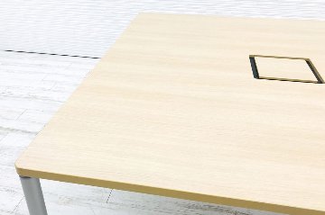 オカムラ アプションフリー ミーティングテーブル 会議机 幅1500 OKAMURA 中古オフィス家具 ネオウッドライト DY1P4P MK37画像