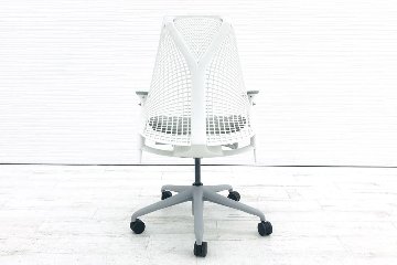 ハーマンミラー セイルチェア 2017年製 中古チェア SAYL Chairs デザインチェア 中古オフィス家具 前傾チルト 可動肘 グレー画像