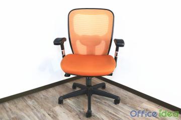 グラーゼチェア 中古 プラス オフィスチェア GRAZE グラーゼ 肘付 座クッション オレンジ KC-N60ML PLUS 中古オフィス家具画像