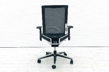 コクヨ インスパインチェア 2019年製 INSPINE 中古チェア KOKUYO クッション 可動肘 中古事務椅子 中古オフィス家具 CRS-G2502E6 ブラック画像