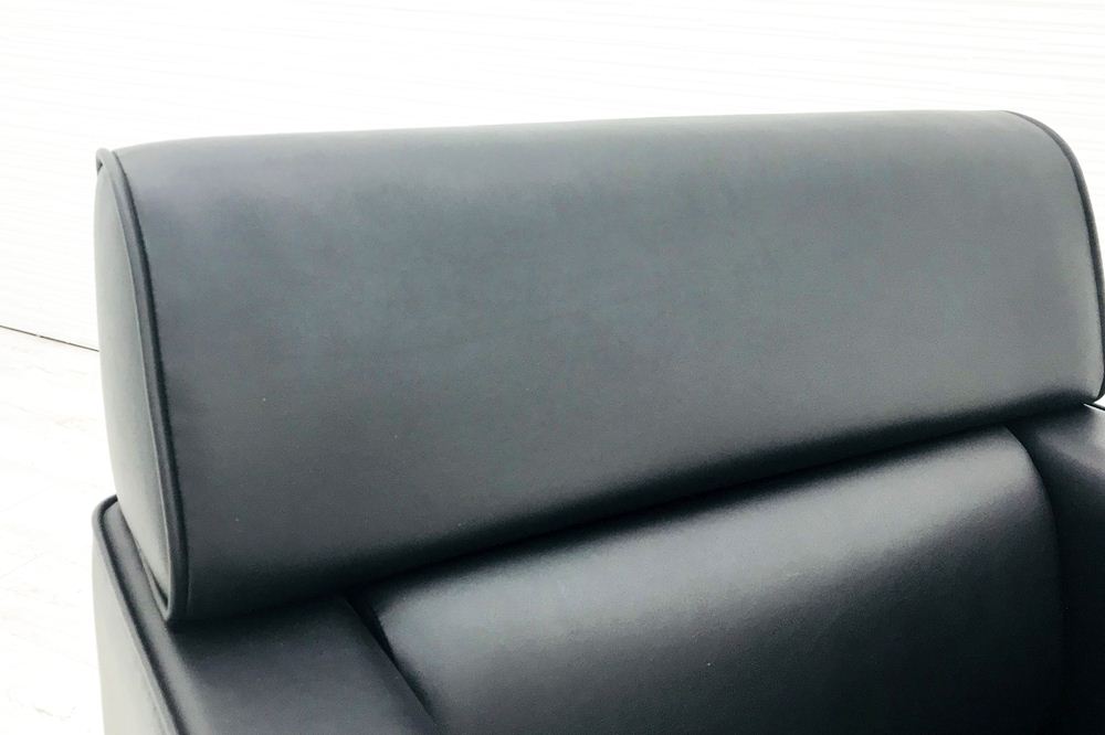 オカムラ S-18Hシリーズ 応接ソファ 安楽椅子 ミーティングチェア 応接チェア 会議椅子 肘付き キャスタータイプ 中古オフィス家具 8318LL画像