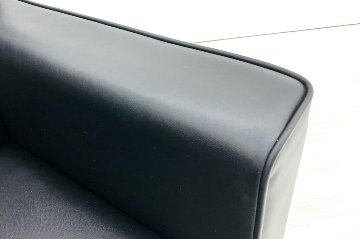 オカムラ S-18Hシリーズ 応接ソファ 安楽椅子 ミーティングチェア 応接チェア 会議椅子 肘付き キャスタータイプ 中古オフィス家具 8318LL画像