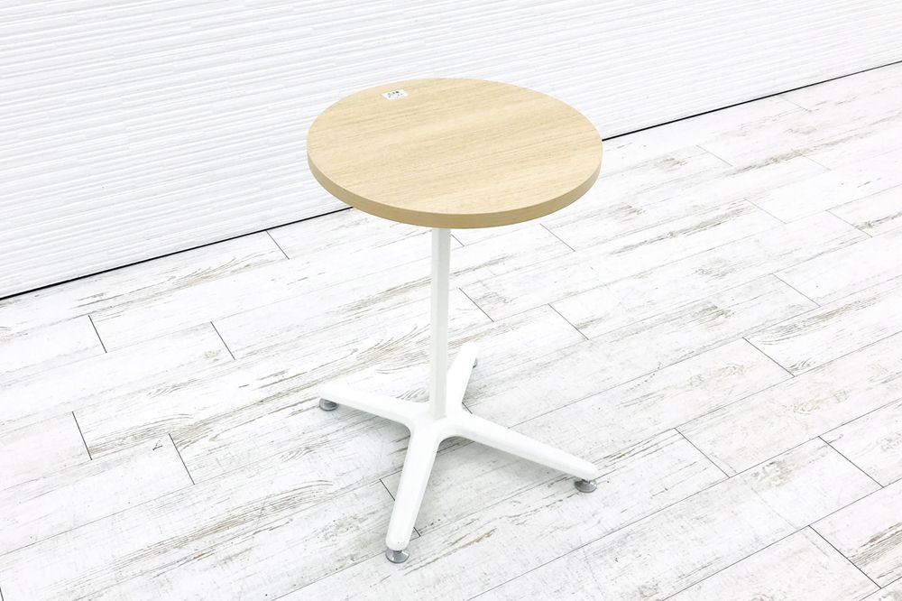 オカムラ アルトカフェ ミーティングテーブル 丸テーブル 会議机 カフェテーブル W450 中古オフィス家具 MS52MB-MK37の画像