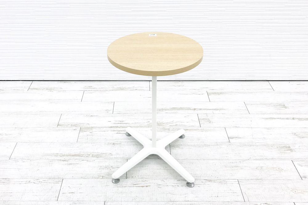 オカムラ アルトカフェ ミーティングテーブル 丸テーブル 会議机 カフェテーブル W450 中古オフィス家具 MS52MB-MK37画像