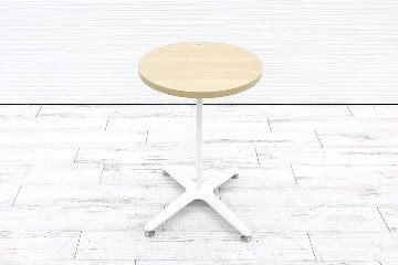 オカムラ アルトカフェ ミーティングテーブル 丸テーブル 会議机 カフェテーブル W450 中古オフィス家具 MS52MB-MK37画像