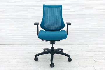 イトーキ エフチェア 2018年製 中古オフィスチェア クッション 固定肘 事務椅子 ITOKI 中古オフィス家具 KG-170JB-T1A3画像