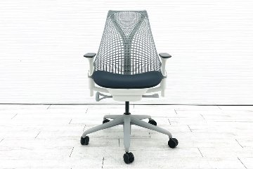 ハーマンミラー セイルチェア 中古 前傾チルト 可動肘 SAYL Chairs デザインチェア 中古オフィス家具 グレー画像