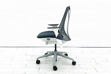 ハーマンミラー セイルチェア SAYL Chairs 中古 前傾チルト 可動肘 デザインチェア 中古オフィス家具 グレー画像