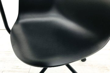 コクヨ All in One(オールインワン)シリーズ 中古 会議椅子 ミーティングチェア 中古オフィス家具 K02-B802W ブラック画像
