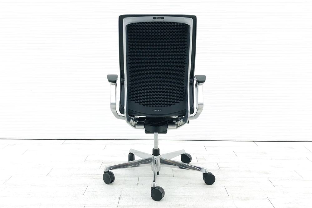 オカムラ デュークチェア ハイバック デューク 高機能チェア 中古オフィス家具 革 ブラック エグゼクティブチェア CZ45ZX画像