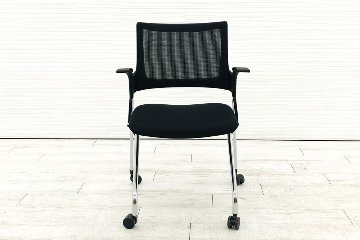 ネスタブルチェア ミーティングチェア イトーキ  Monon(モノン) 【4脚セット】 事務椅子 会議椅子 中古オフィス家具 KLD236JP-Z9T1T1画像