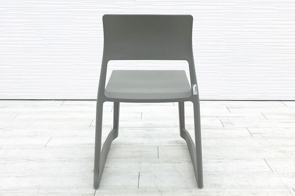 ヴィトラ Vitra Tip Ton ティプ トン ミーティングチェア 会議椅子 スタッキングチェア 中古オフィス家具 アースグレー画像