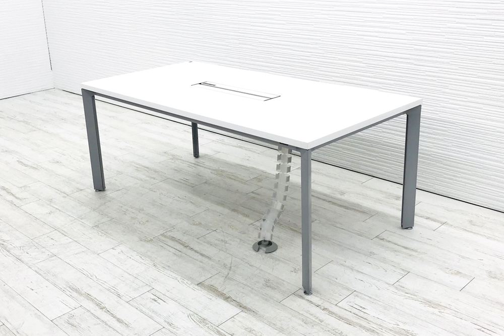  ミーティングテーブル オカムラ EX-F300 中古テーブル W1800 幅1800 会議机 中古オフィス家具 ホワイト画像