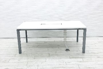  ミーティングテーブル オカムラ EX-F300 中古テーブル W1800 幅1800 会議机 中古オフィス家具 ホワイト画像