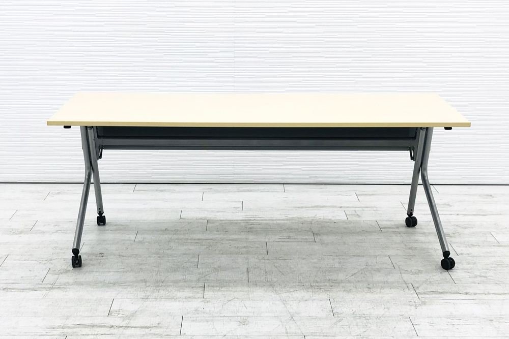ネスティア オカムラ 中古 ミーティングテーブル スタックテーブル 会議机 幅1800mm 中古オフィス家具画像