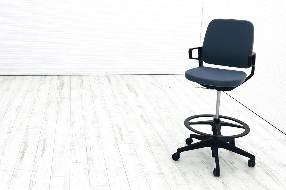 ハイバック デスクチェア グレー オフィスチェア キャスター付き