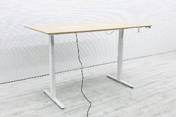 電動昇降テーブル オカムラ リフティオ W2100 幅2100 ミーティングテーブル 会議机 中古オフィス家具 会議テーブル画像