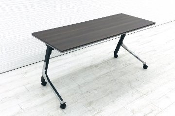 ミーティングテーブル 中古 オカムラ カルドー ネスティングテーブル 会議机 幅1500mm 中古オフィス家具 棚板無 幕板無画像