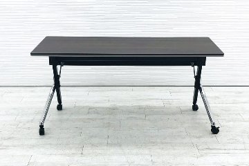 ミーティングテーブル 中古 オカムラ カルドー ネスティングテーブル 会議机 幅1500mm 中古オフィス家具 幕板付画像