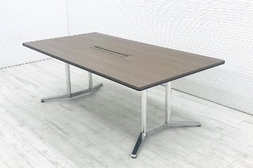 オカムラ ラティオ 中古 W2100 会議テーブル 幅2100 ミーティングテーブル 4L289B 会議机 中古オフィス家具画像