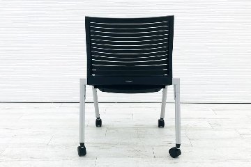 イトーキ  A-4シリーズ ネスタブルチェア 事務椅子 ミーティングチェア 会議椅子 中古オフィス家具 KLA-410GB-T1T1画像