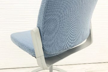 ハイチェア イトーキ レヴィチェア 中古 ITOKI カウンターチェア ミーティングチェア 中古オフィス家具 会議椅子 ブルー画像