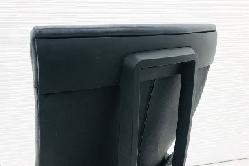 スピーナチェア イトーキ 中古 事務椅子 レザー 会議椅子 エグゼクティブチェア 可動肘 中古オフィス家具 ブラック KE-717LE-Z9T1画像