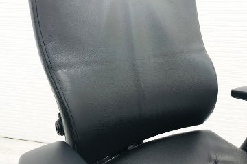 スピーナチェア イトーキ 中古 事務椅子 レザー 会議椅子 エグゼクティブチェア 可動肘 中古オフィス家具 ブラック KE-717LE-Z9T1画像